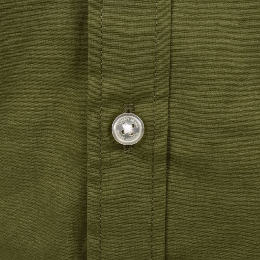 Image number 4 for Tommy Jeans Long Sleeved Shirt Green