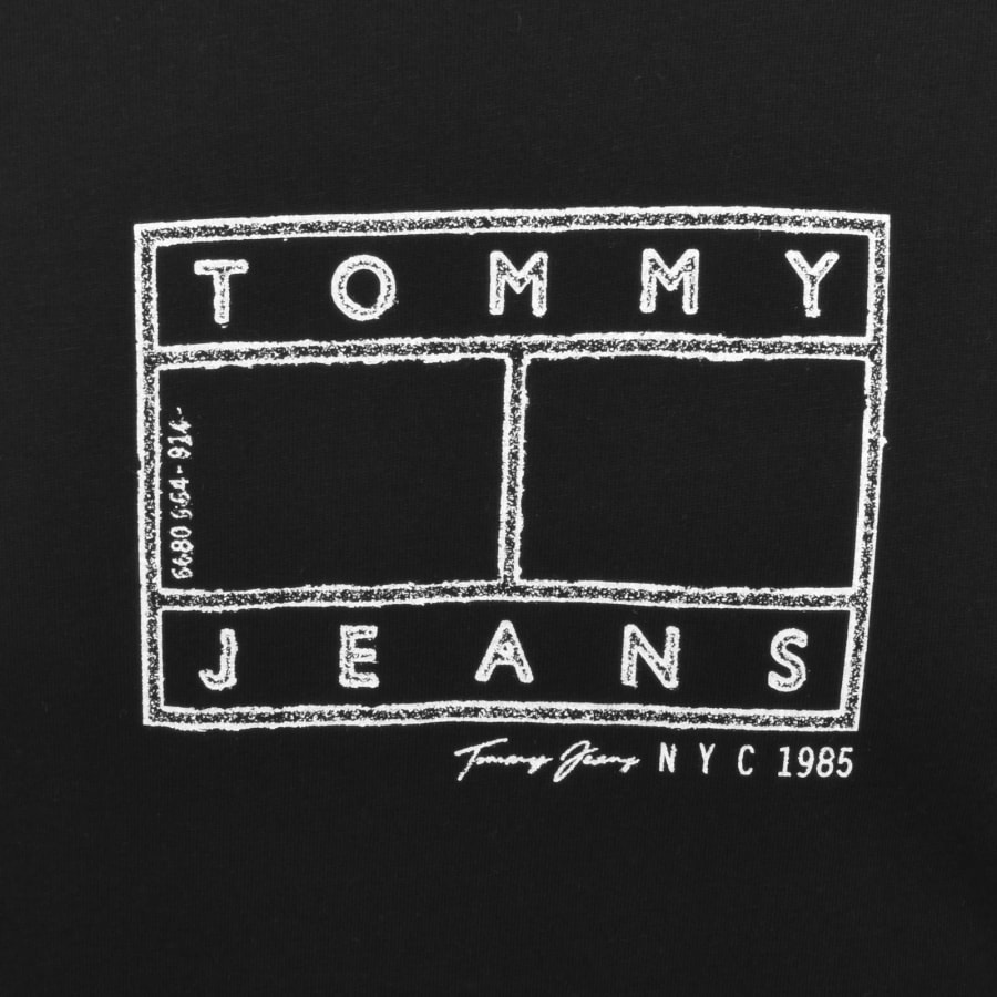 Image number 3 for Tommy Jeans Flag Logo T Shirt Black