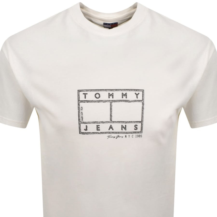 Image number 2 for Tommy Jeans Flag Logo T Shirt White