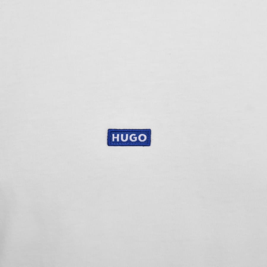 Image number 3 for HUGO Blue Nieros Logo T Shirt White