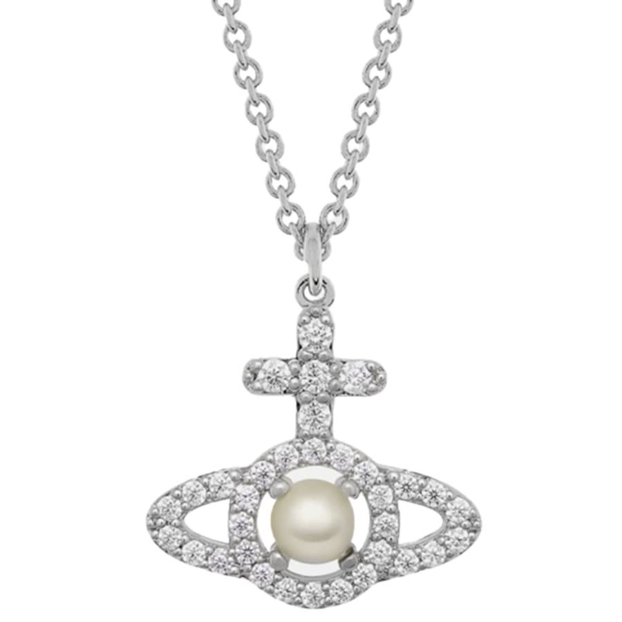 Image number 2 for Vivienne Westwood Olympia Pearl Necklace Silver