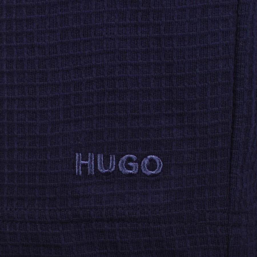 Image number 4 for HUGO Austin Waffle Shorts Navy