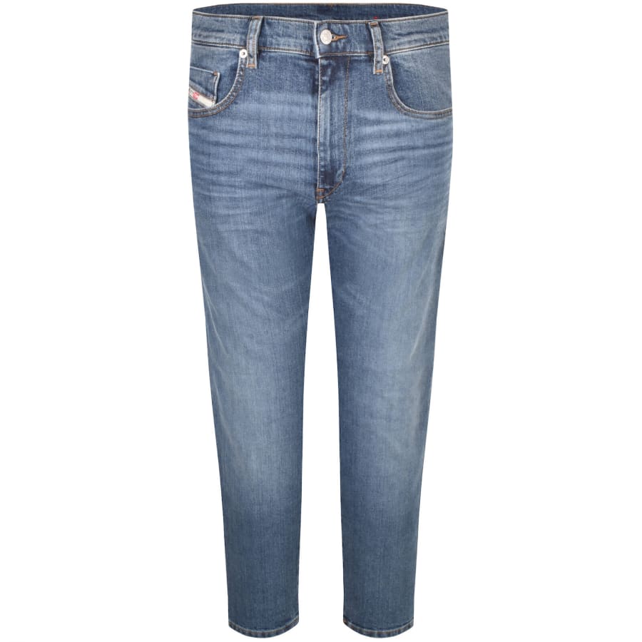 Image number 2 for Diesel D Strukt Slim Fit Dark Wash Jeans Blue