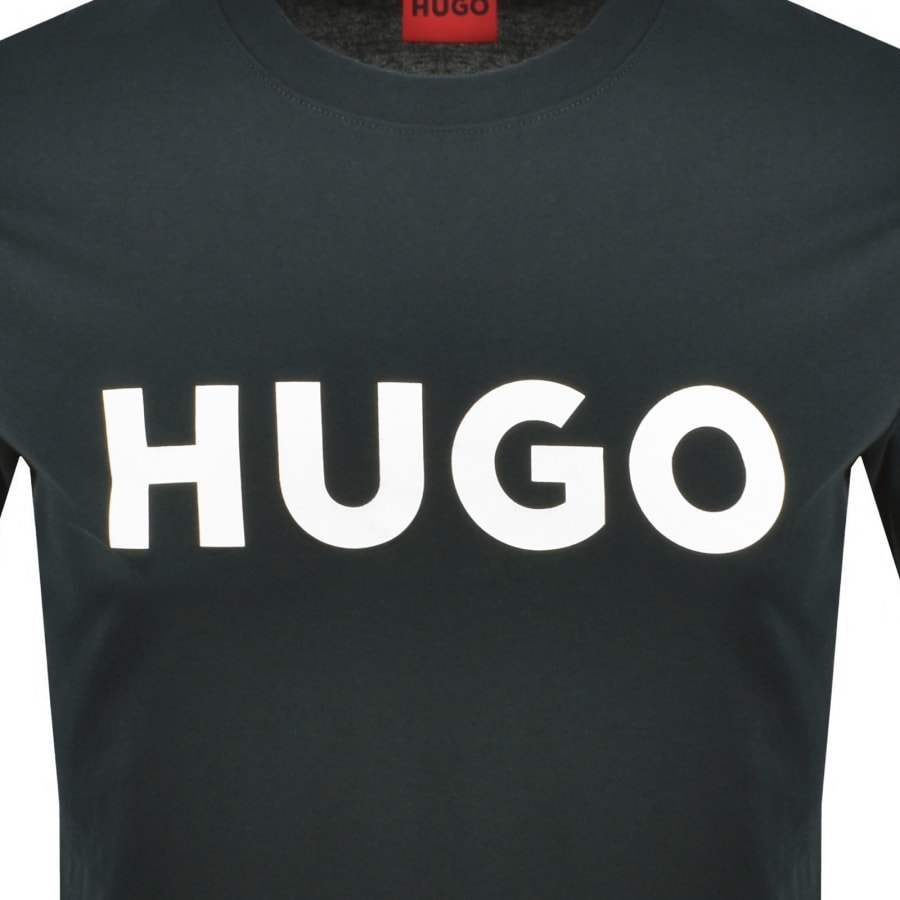 Image number 3 for HUGO Dulivio Crew Neck T Shirt Green