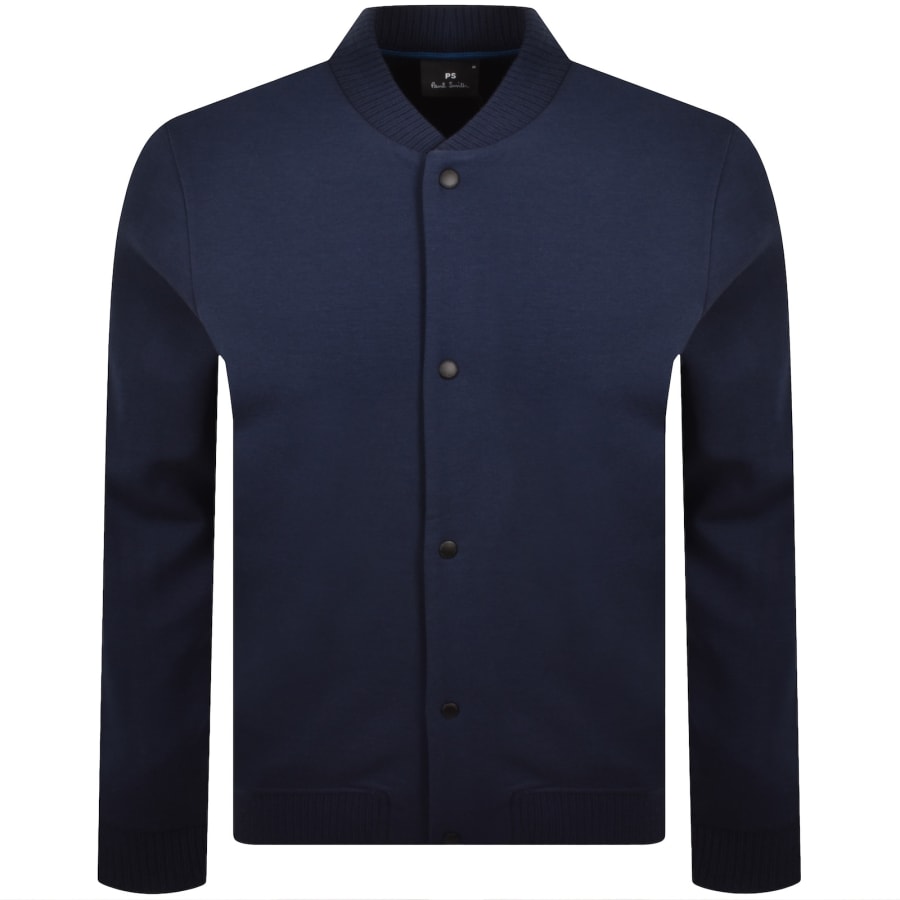 Image number 2 for Paul Smith Bomber Sweatshirt Navy
