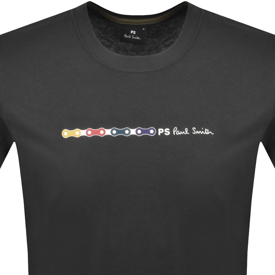 Image number 2 for Paul Smith Chain Logo T Shirt Grey