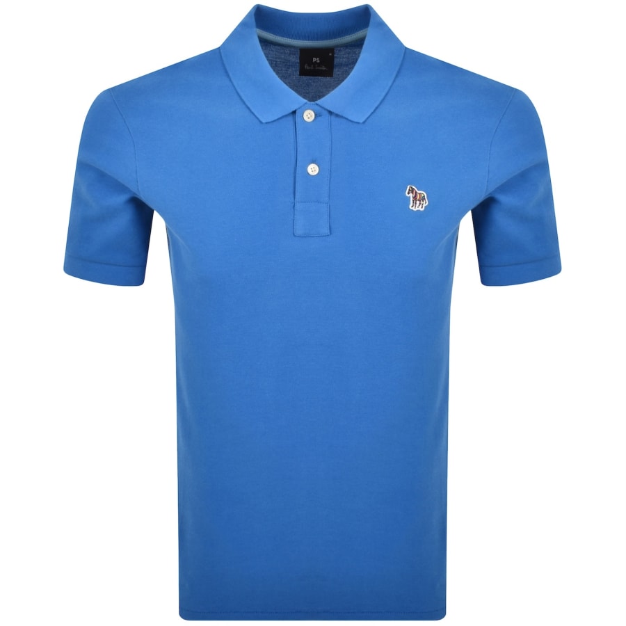 Image number 1 for Paul Smith Zebra Polo T Shirt Blue