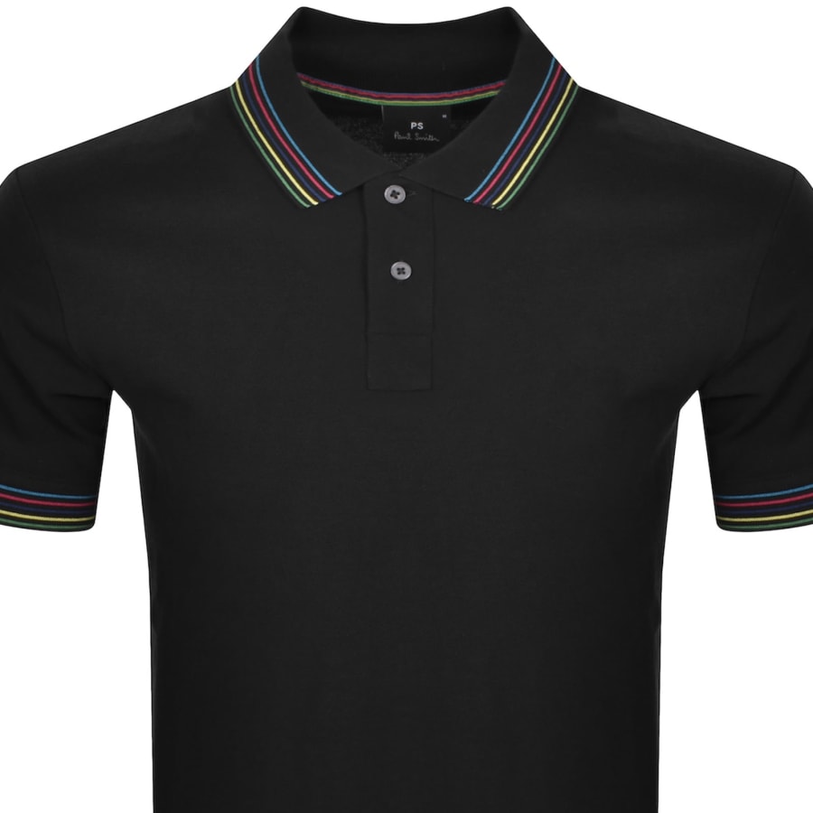 Image number 2 for Paul Smith Short Sleeved Polo T Shirt Black