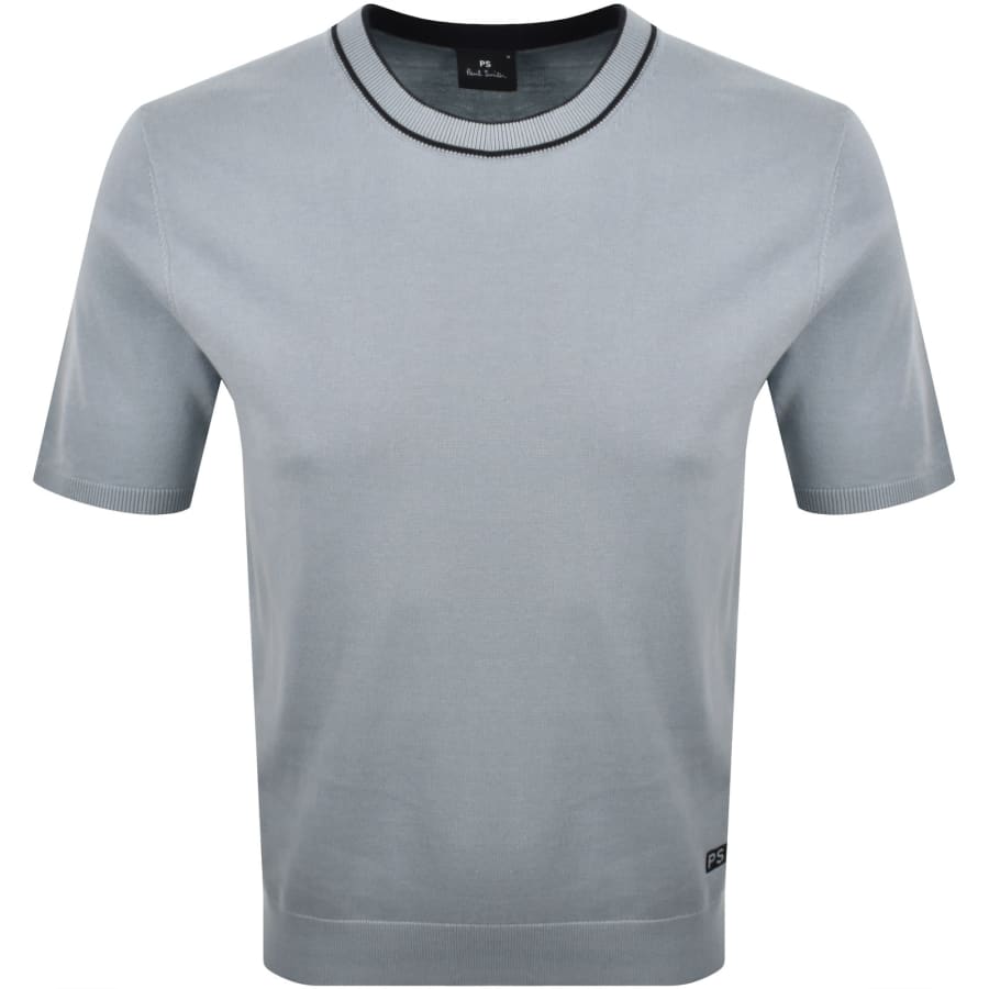 Image number 1 for Paul Smith Short Sleeve Knit Jumper Blue