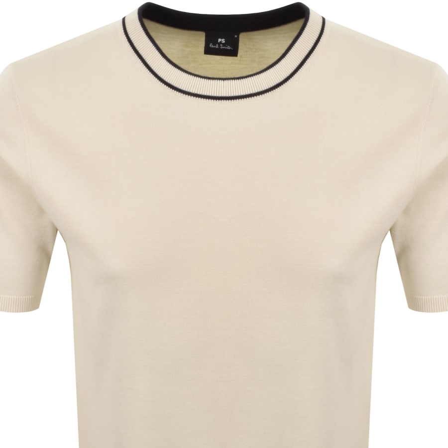 Image number 2 for Paul Smith Short Sleeve Knit Jumper Cream