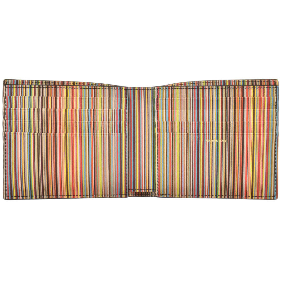 Image number 2 for Paul Smith Stripe Interior Billfold Wallet Black