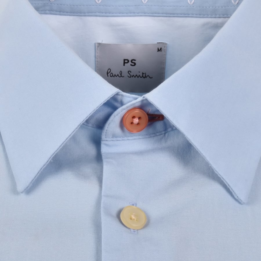 Image number 4 for Paul Smith Long Sleeved Tailored Shirt Blue