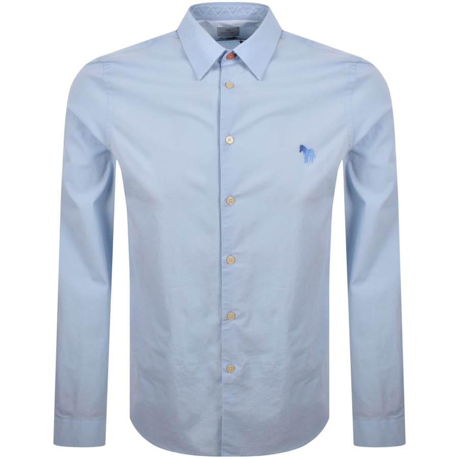 Image number 1 for Paul Smith Long Sleeved Tailored Shirt Blue