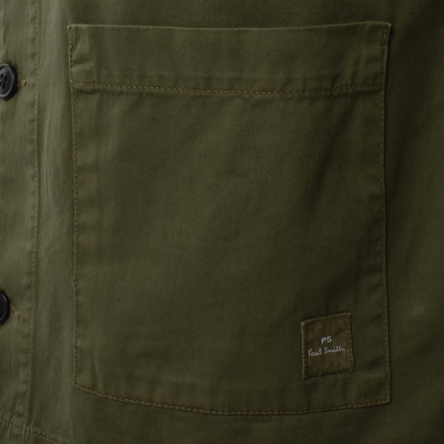 Image number 2 for Paul Smith Casual Fit Overshirt Green