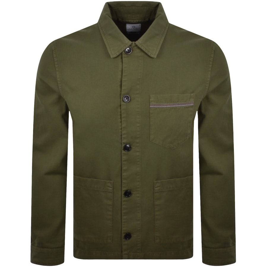 Image number 1 for Paul Smith Casual Fit Overshirt Green