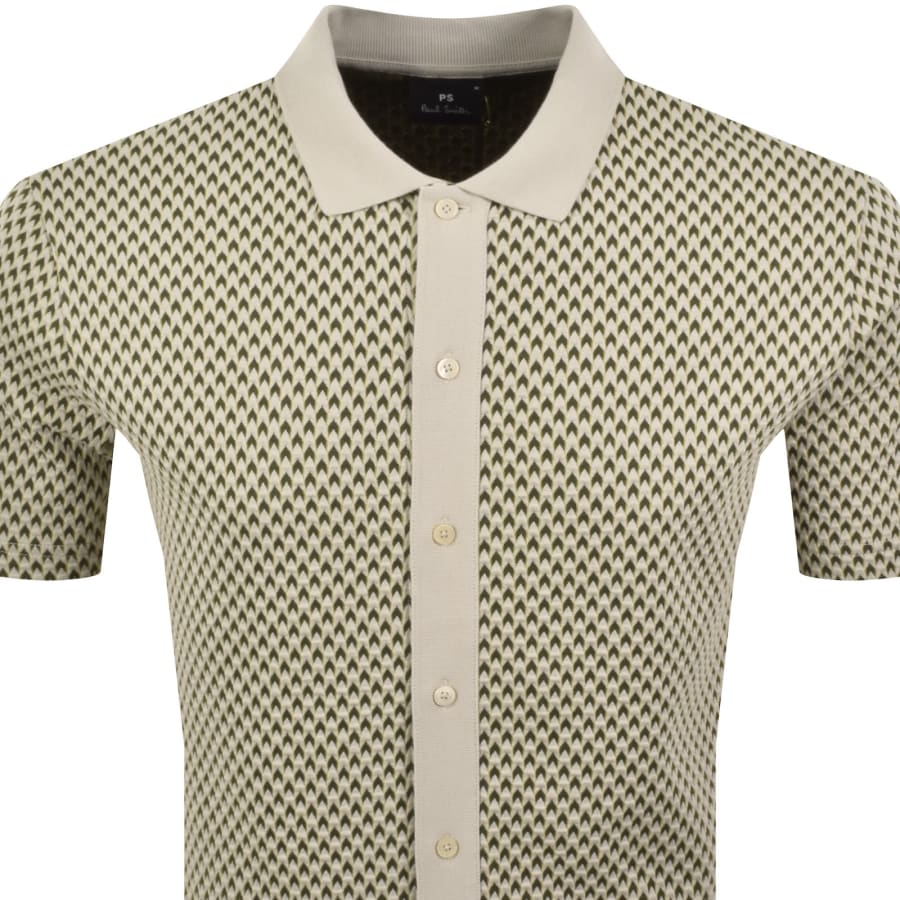 Image number 2 for Paul Smith Short Sleeved Sweater Polo Beige