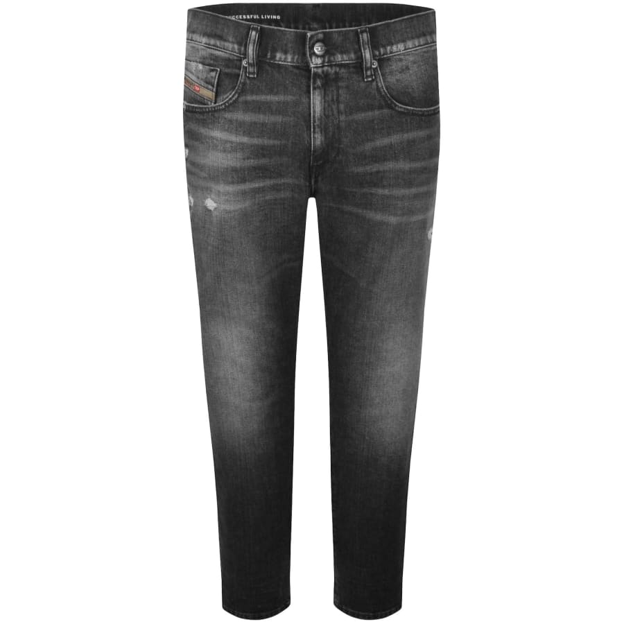 Image number 2 for Diesel D Strukt Slim Fit Mid Wash Jeans Grey