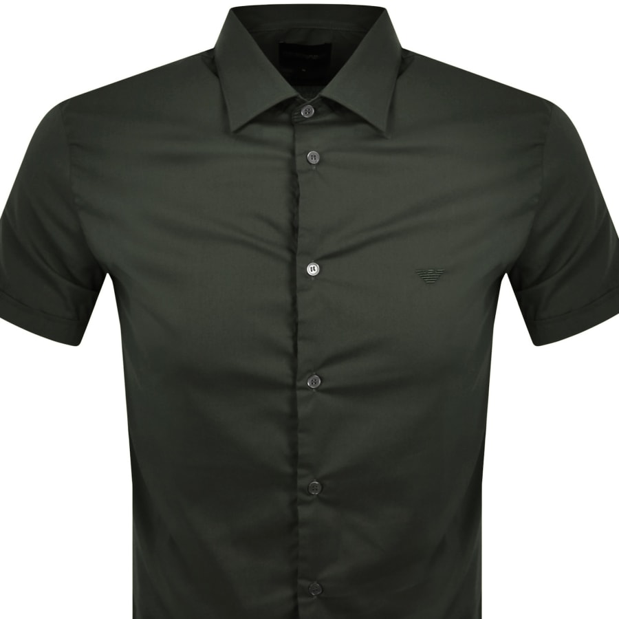 Image number 2 for Emporio Armani Short Sleeved Shirt Green