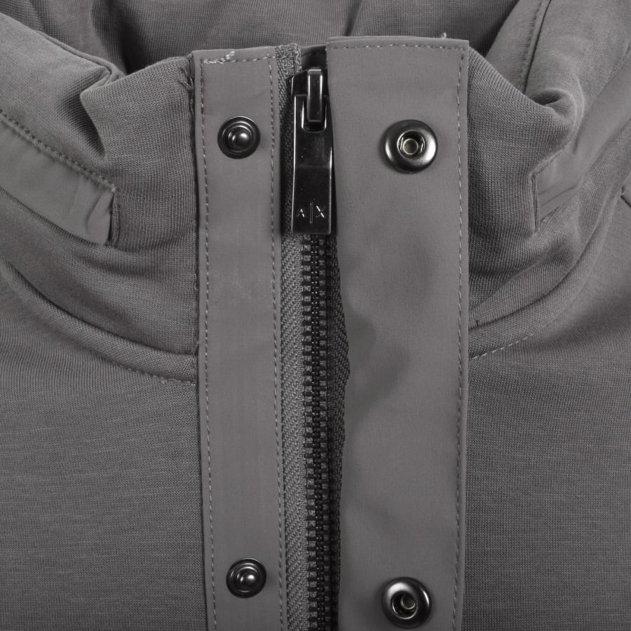 Image number 4 for Armani Exchange Sweatshirt Jacket Grey