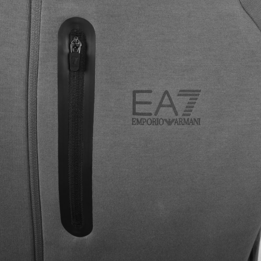 Image number 3 for EA7 Emporio Armani Full Zip Hoodie Grey