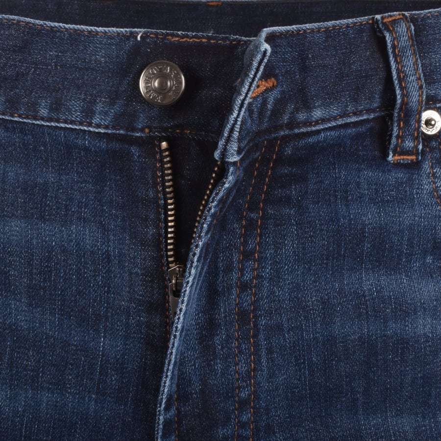 Image number 5 for Emporio Armani J76 Straight Fit Jeans Blue Denim