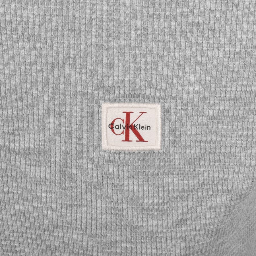 Image number 3 for Calvin Klein Jeans Waffle T Shirt Grey