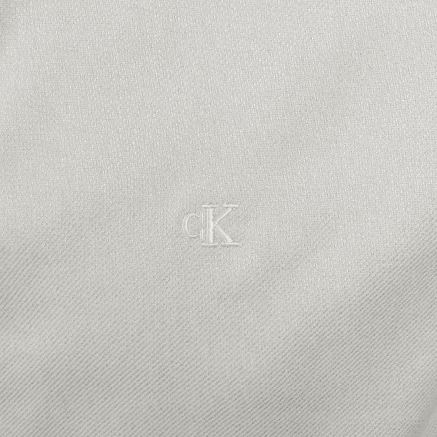 Image number 3 for Calvin Klein Easy Fit Flannel Shirt Grey