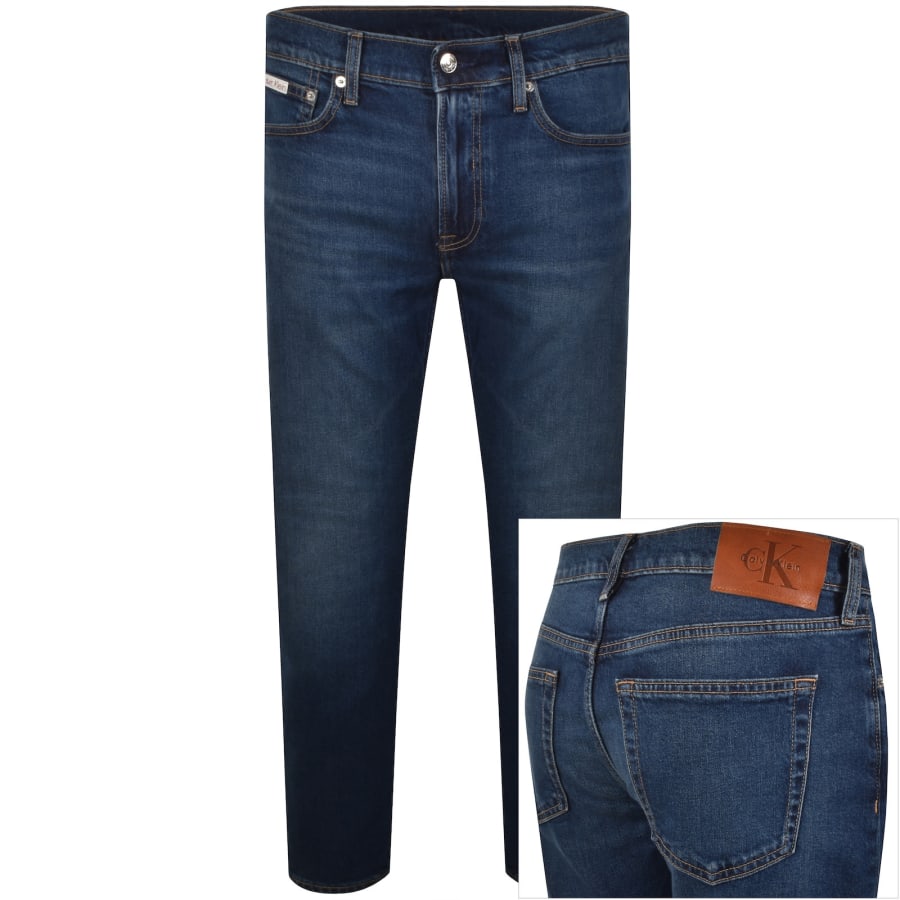 Image number 1 for Calvin Klein Jeans Slim Taper Fit Jeans Blue