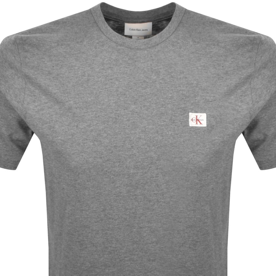 Image number 2 for Calvin Klein Jeans Badge T Shirt Grey