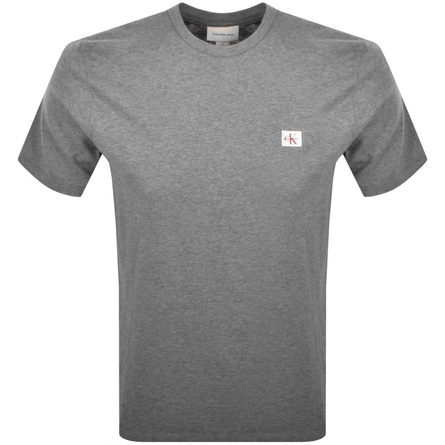 Image number 1 for Calvin Klein Jeans Badge T Shirt Grey