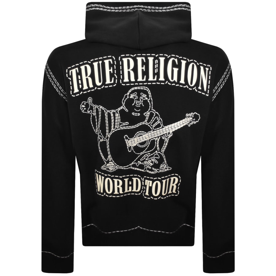 Image number 5 for True Religion Zip Up Hoodie Jet Black