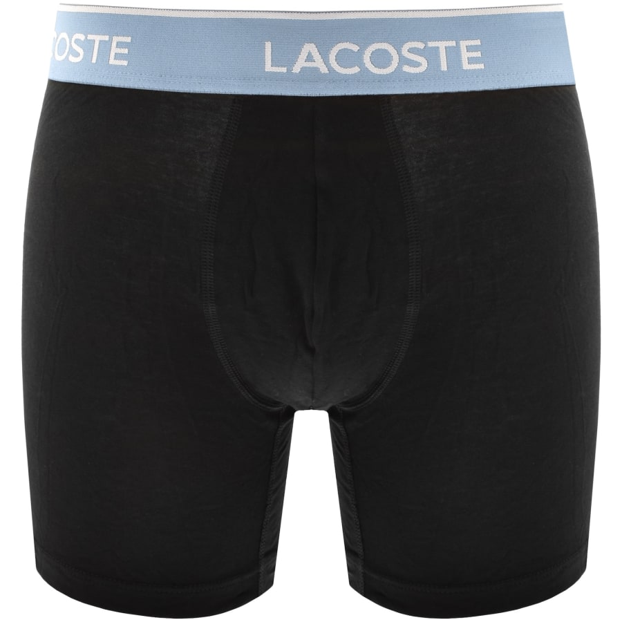 Image number 3 for Lacoste Underwear 3 Pack Boxer Briefs Black