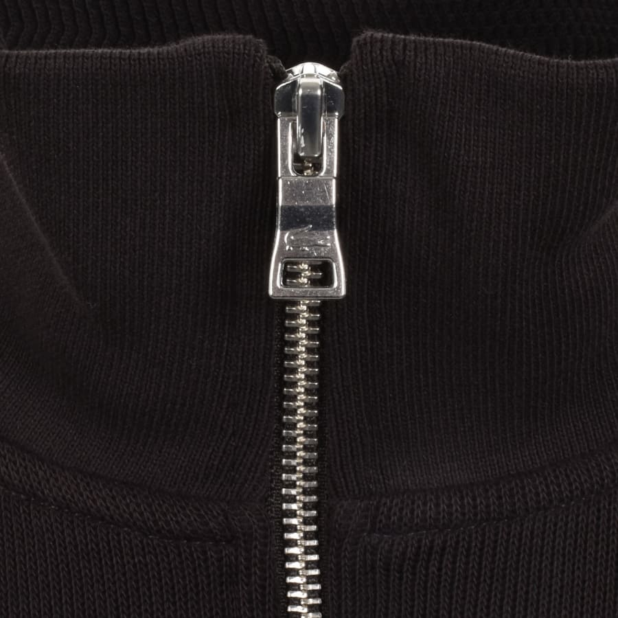 Image number 4 for Lacoste Quarter Zip Knit Sweatshirt Brown