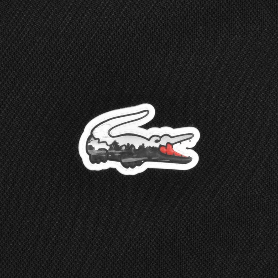 Image number 3 for Lacoste Tape Polo T Shirt Black