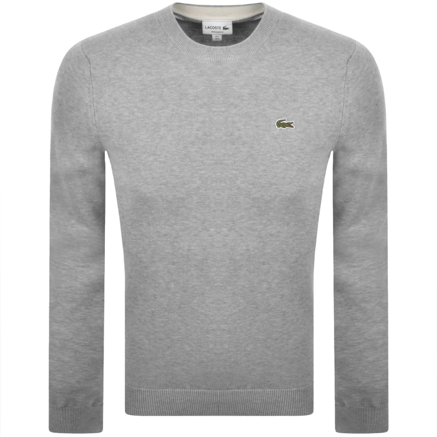 Image number 1 for Lacoste Crew Neck Knit Jumper Grey