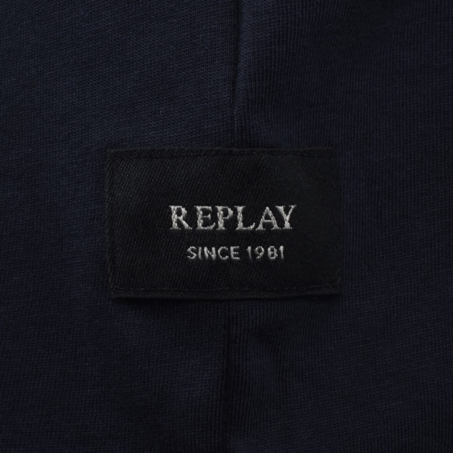 Image number 3 for Replay Logo T Shirt Navy