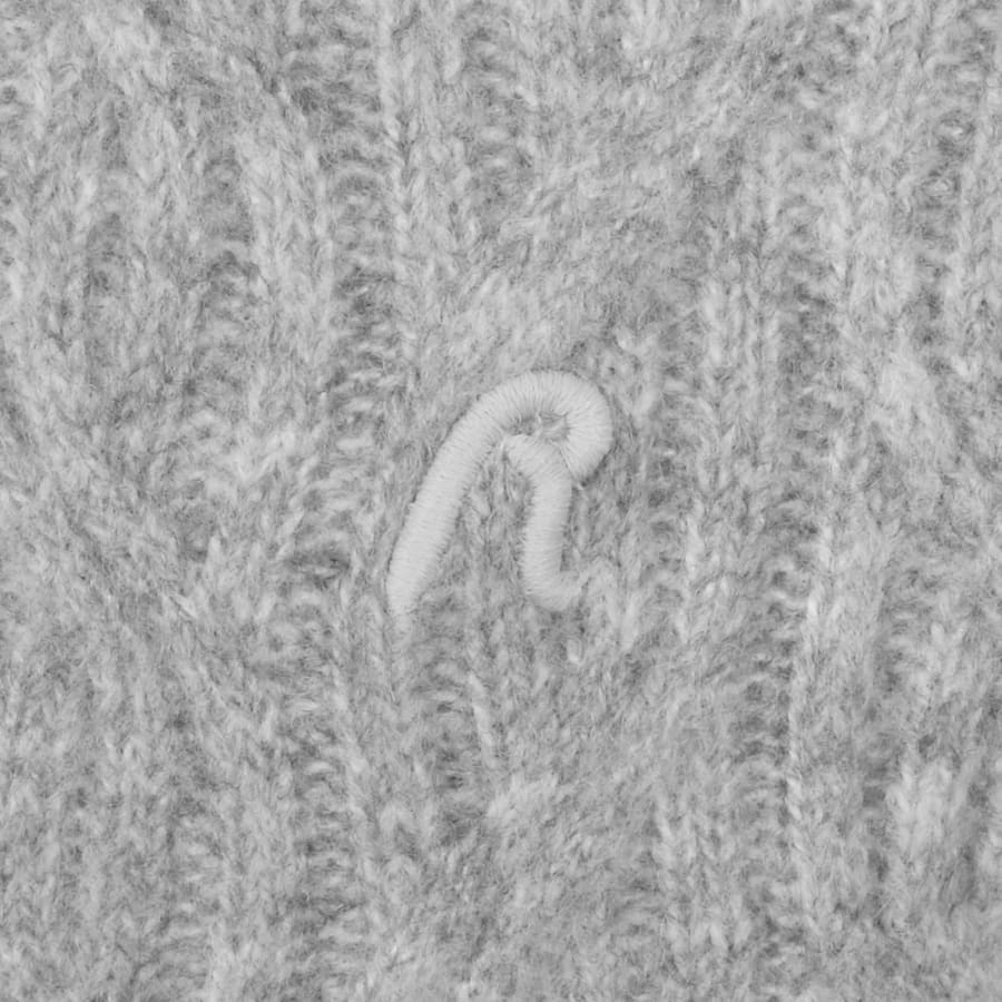 Image number 3 for Replay Crew Neck Knit Jumper Grey