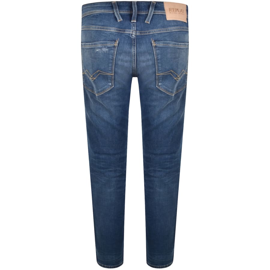 Image number 3 for Replay Slim Fit Anbass Jeans Blue