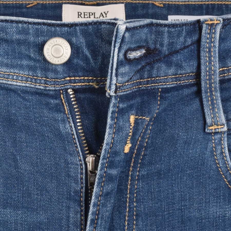 Image number 5 for Replay Slim Fit Anbass Jeans Blue