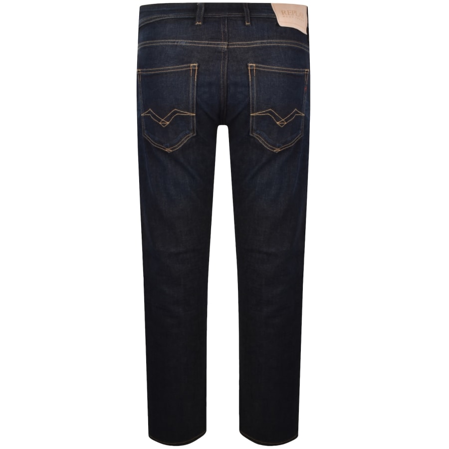 Image number 3 for Replay Grover Straight Fit Jeans Blue