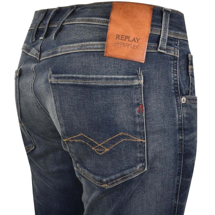 Image number 4 for Replay Slim Fit Anbass Jeans Blue