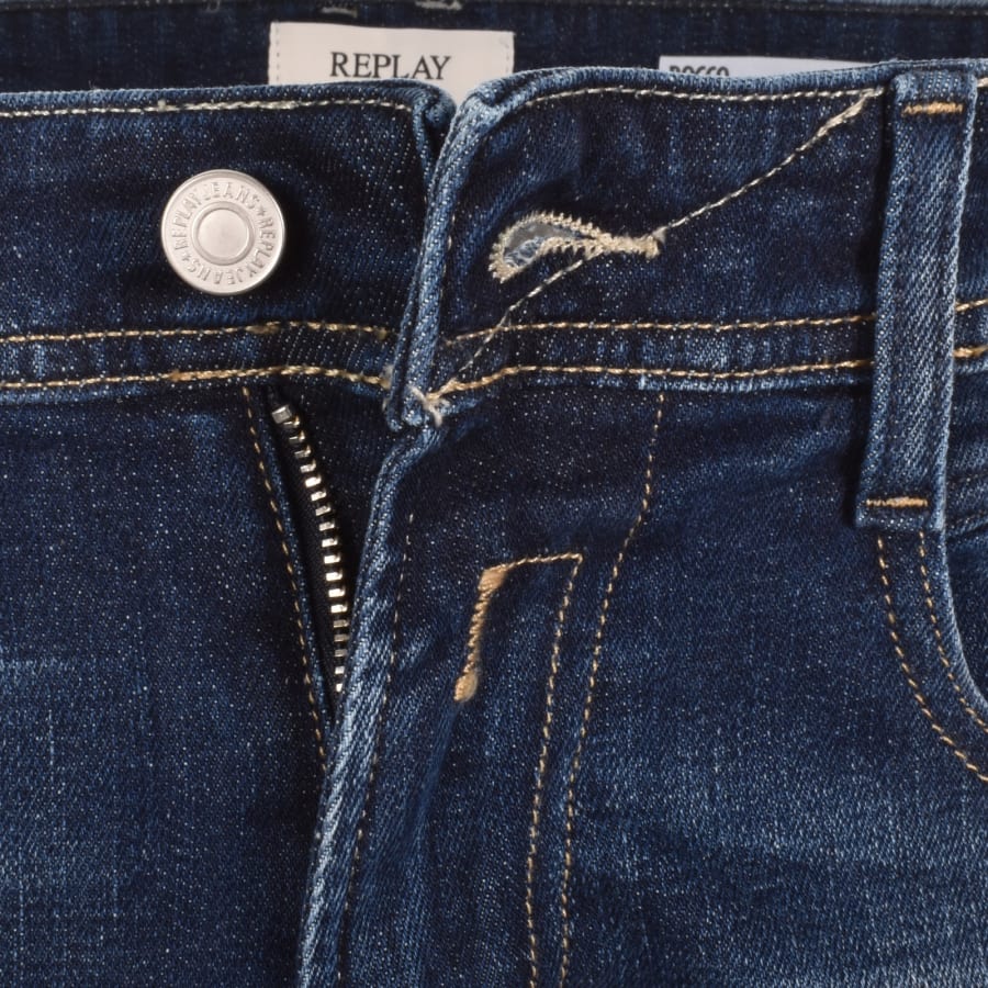 Image number 5 for Replay Rocco Jeans Deep Blue Indigo