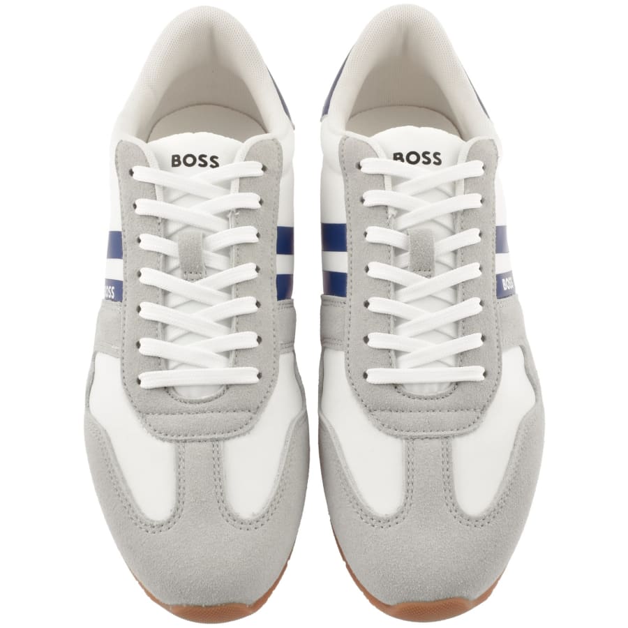 Image number 3 for BOSS Levon Runner Trainers Open Grey