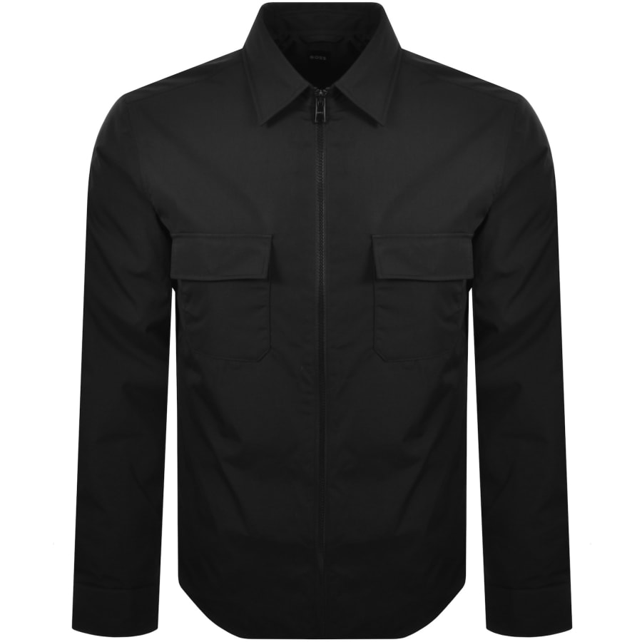 Image number 1 for BOSS Luke Padded Overshirt Black