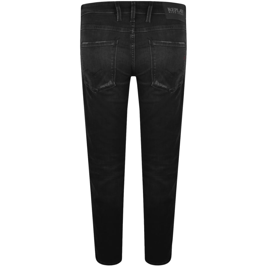 Image number 3 for Replay Slim Fit Anbass Jeans Black