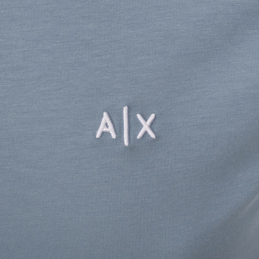 Image number 3 for Armani Exchange Polo T Shirt Faded Denim Blue