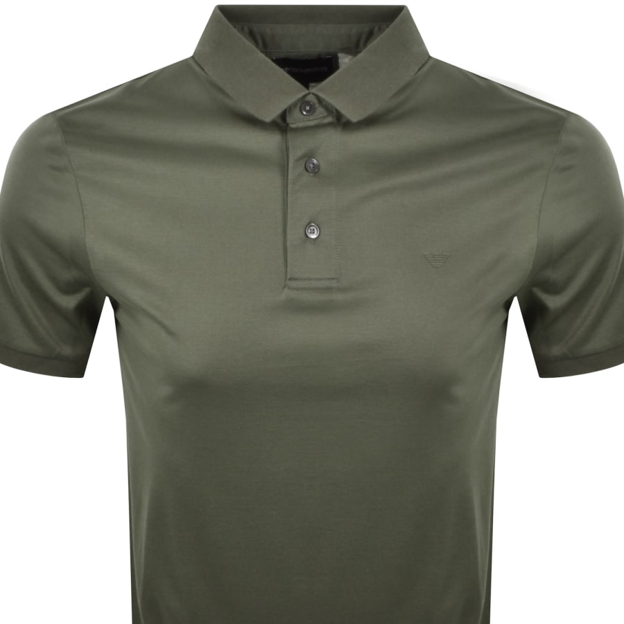 Image number 2 for Emporio Armani Short Sleeved Polo T Shirt Green