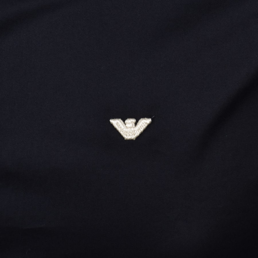 Image number 3 for Emporio Armani Logo Long Sleeve Shirt Navy