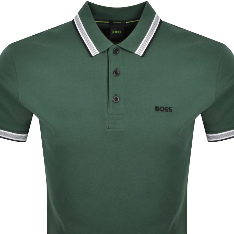 Image number 2 for BOSS Paddy Polo T Shirt Open Green