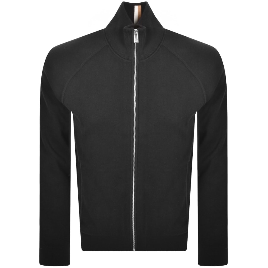 Image number 1 for BOSS Idino Full Zip Knit Jumper Black